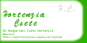 hortenzia csete business card